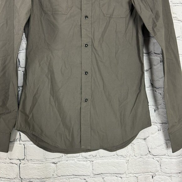G Star Raw Mens Correct Landoh Slim Shirt XXS L/S Atton Stretch Poplin Carbide - Picture 3 of 13